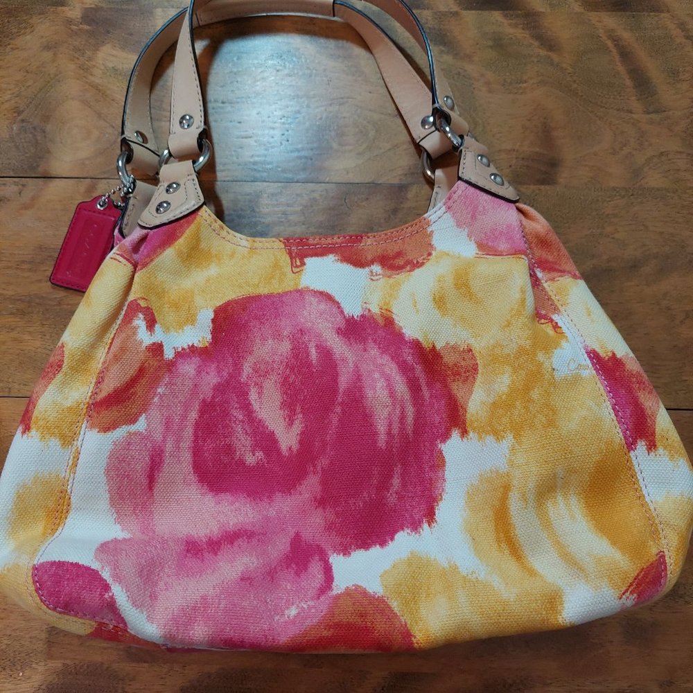 NEW Coach Ashley Floral Hobo Handbag with tags - Picture 6 of 7